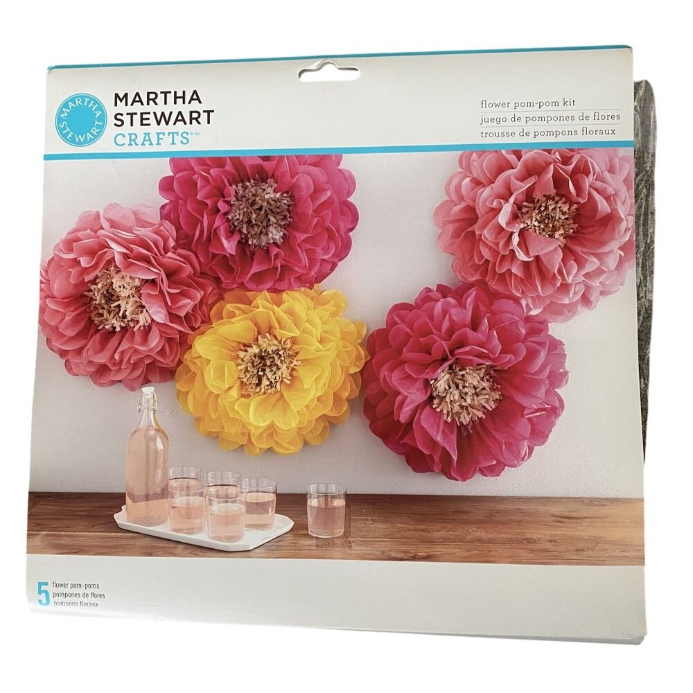 Martha Stewart Crafts Tissue Paper Flower Pom-Pom Kit NEW IN PACKAGE